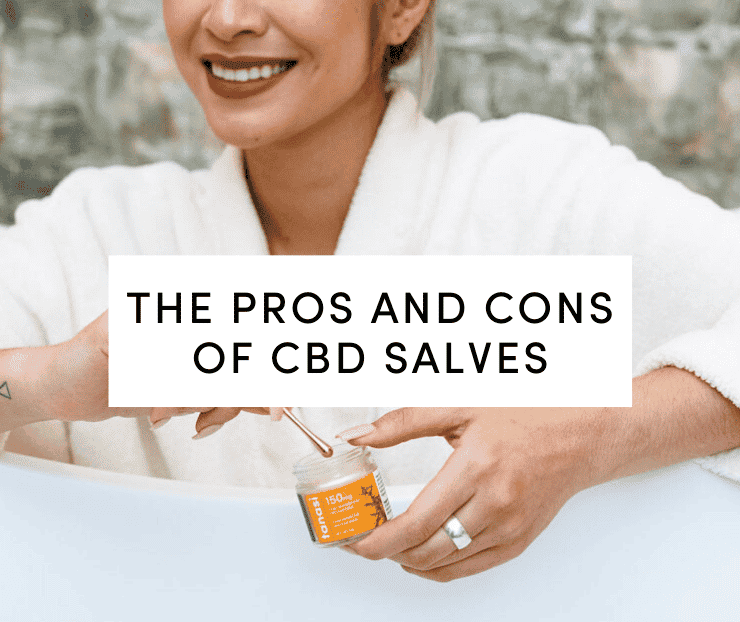 Woman using CBD salve
