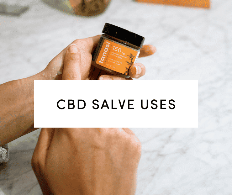 Tanasi CBD salve being applied onto a hand