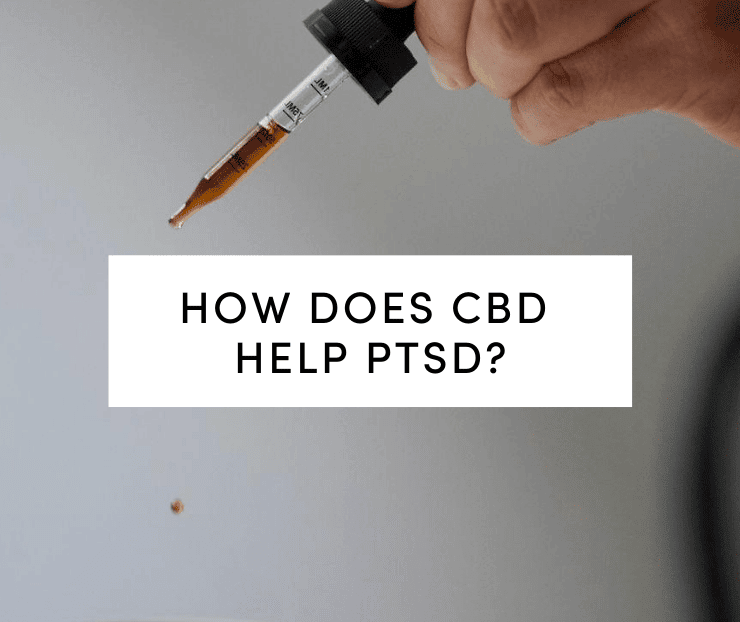 Person holding CBD tincture dropper