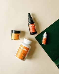 Tanasi CBD tincture, water soluble, salve, and capsules