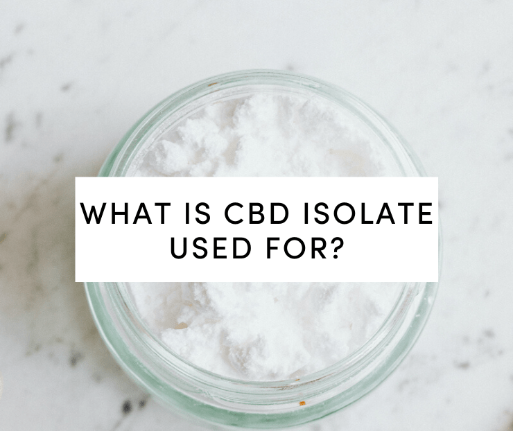 White powder in clear container on white countertop
