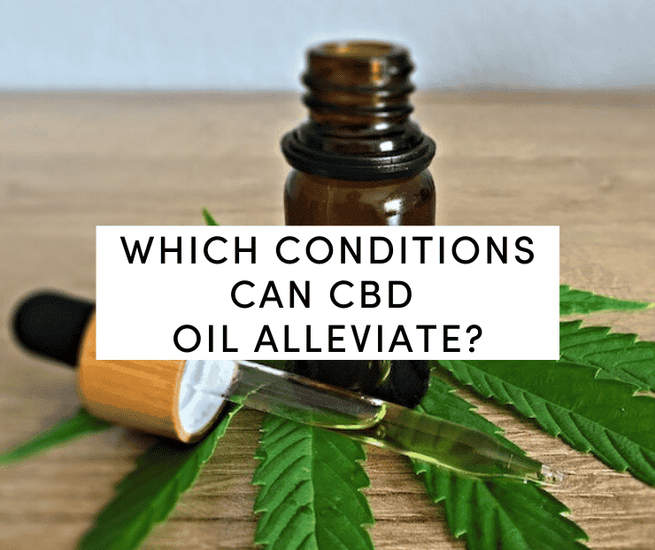 CBD oil tincture on hemp leaf and wood table