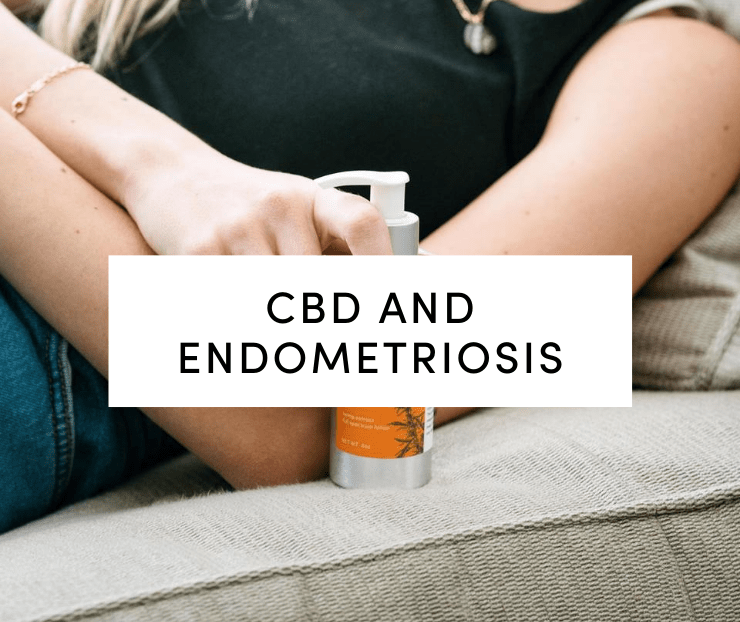 cbd and endometriosis: woman holding cbd lotion