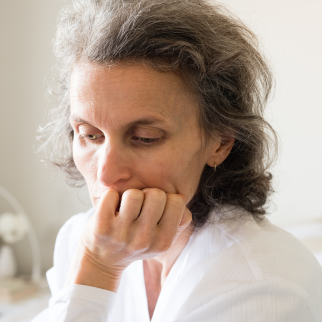 CBD for Sleep: Menopause Cannabinoids & Sexual Health - menopausal woman experiencing a depressive episode