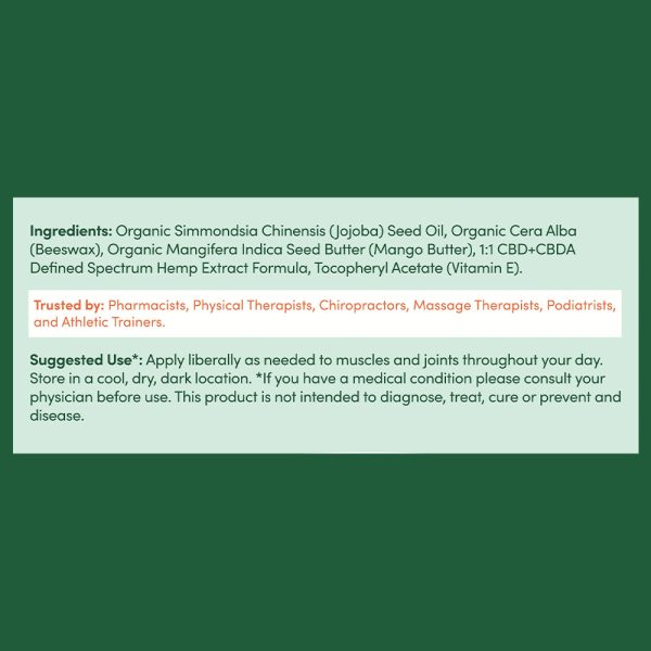 CBD+CBDA Relief Stick - Unscented - Image 5