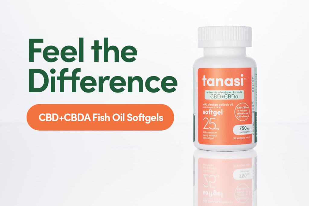 CBD CBDA and omega-3 - Feel the Difference Tanasi Fish Oil Softgels make